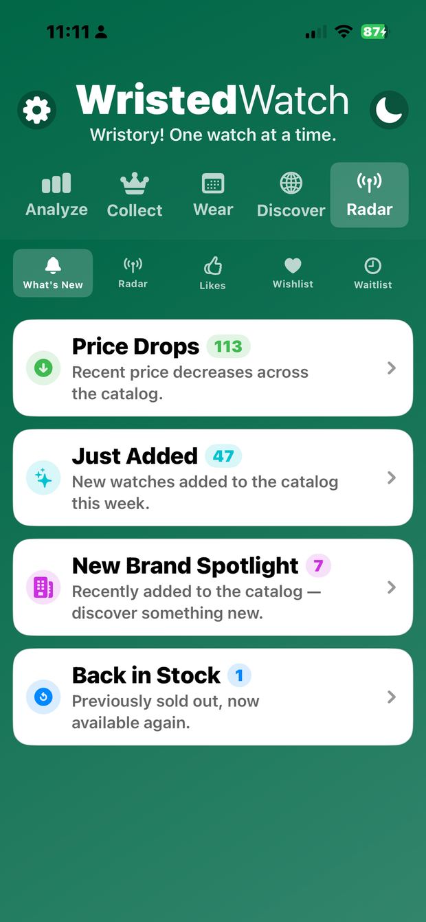 WristedWatch screenshot