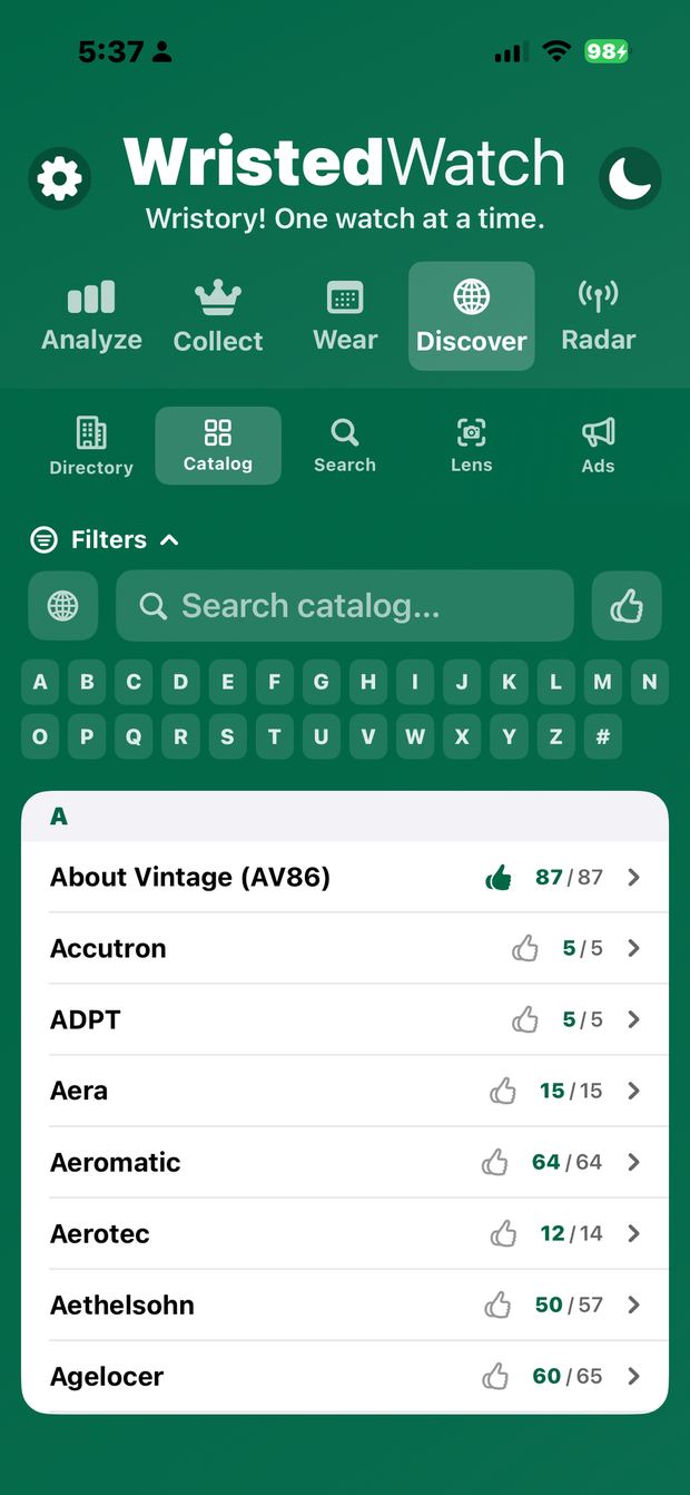 WristedWatch screenshot