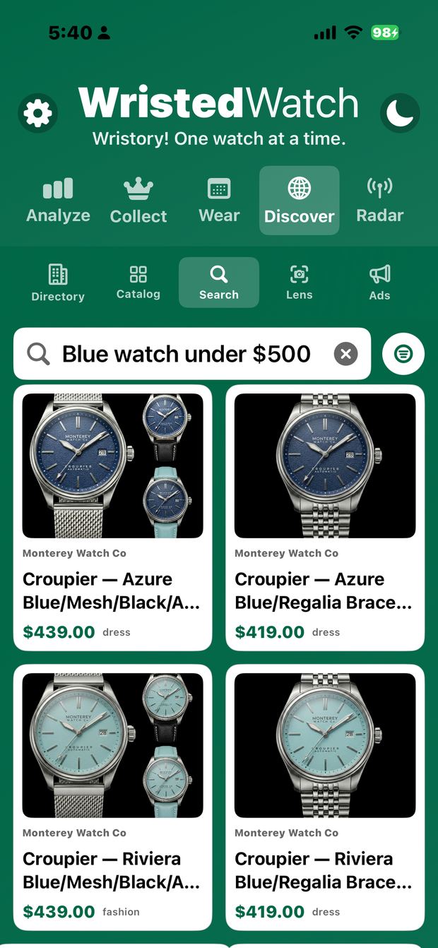 WristedWatch screenshot