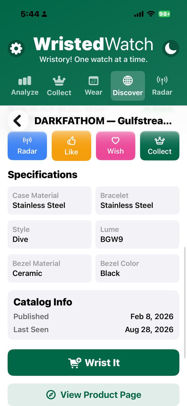 WristedWatch screenshot